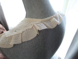 VINTAGE Flirty French Lace Collar,Open Work, Embroidery,Large Lace Collar,Collectible Lace