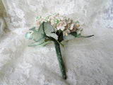 Lovely VINTAGE Millinery Flowers, Pastel Pinks Blue Floral Hat Trim,Bridal, Doll Size,Old Millinery Bouquet of Tiny Flowers, Heirloom Sewing