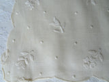 EXCEPTIONAL Vintage Italian Embroidered Fine Linen Table Centerpiece,Tray Cloth,Lots of Hand Work,Luxury Collectible Linens,Linen Lover Gift