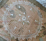 BEAUTIFUL Antique Hand Tatted LACE Doily, Intricate Tatting Design,Fine Workmanship,Vintage Doily, Suitable To Frame,Collectible Doilies