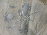 1920s Antique ART DECO Embroidered Organdy and Cotton Vintage Applique Perfect For Flapper Clothing,Hats, Downton Abbey Era
