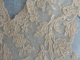 BREATHTAKING Antique French Lace Collar Tambour Embroidered ROSES Flowers Amazing Hand Work Great Gatsby Style Bridal Vintage Clothing