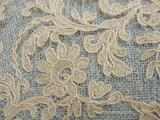 Breathtaking Large Antique FRENCH LACE Collar Tambour Embroidered Flowers Wear Front or Back Great Gatsby Style Bridal Vintage Clothing