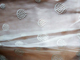 Antique Embroidered ART DECO White Swiss Organdy Fabric Vintage Salesmans Sample For Dolls Flapper Clothing,Hats,Boudoir Lampshades Etc