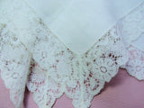 1920s FRENCH Heirloom Bobbin Lace Edged Handkerchief Hanky Perfect Hankie For Bride To Be Special Wedding Bobbin Lace Downton Abbey Era