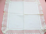 ANTIQUE 1910s Heirloom FRENCH LACE Edge Handkerchief Hanky Perfect Hankie For Bride To Be Special Wedding Lace Downton Abbey Era