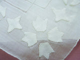 ANTIQUE Wedding Handkerchief Art Deco Drawn Thread and Applique Beautiful Bridal Hankie Stunning Madeira  Linen Hand Rolled Edge Hanky