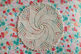 Exquisite Vintage Doily PIN WHEEL Fine Hand Crochet LACE Intricate Work Add To Doilies Collection Romantic Chic Decor