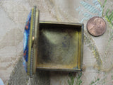 FANTASTIC Antique Micromosaic Small Hinged Lidded Box Incredible Workmanship Highly Decorative Small Box