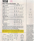 1960s CUTE Mod Empire Dress Pattern McCALLS 9558 Three Styles Bust 31 Vintage Sewing Pattern UNCUT