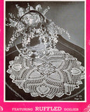 1940s VINTAGE Crochet Lace Book Coats Clark 252 Pineapple Pageant Crochet Patterns Featuring RUFFLED Doilies Thistledown Shooting Star Sundial etc