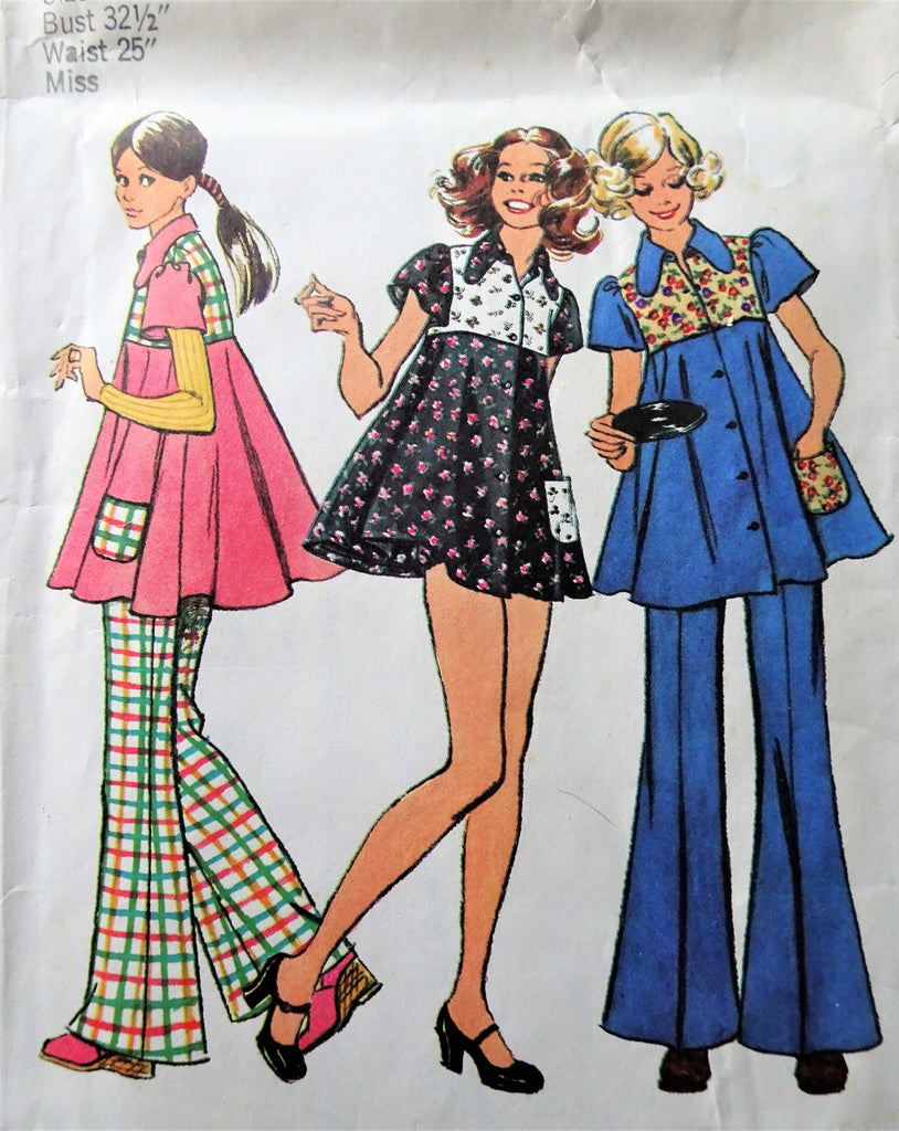 CUTE 1970s Simplicity 5370 Pattern,Short Dress, Bikini Pants and Hip-H – A Vintage shop