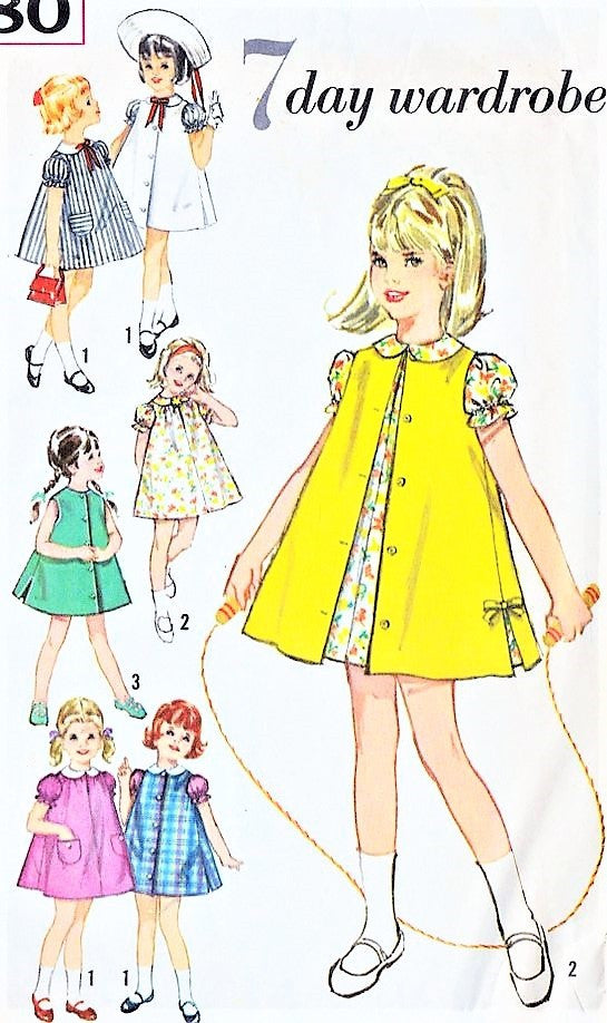 CUTE 60s Toddler Little Girls Dress Pattern SIMPLICITY 5380 Dress and – A Vintage shop CUTE 60s Toddler Little Girls Dress Pattern SIMPLICITY 5380 Dress and – A Vintage shop