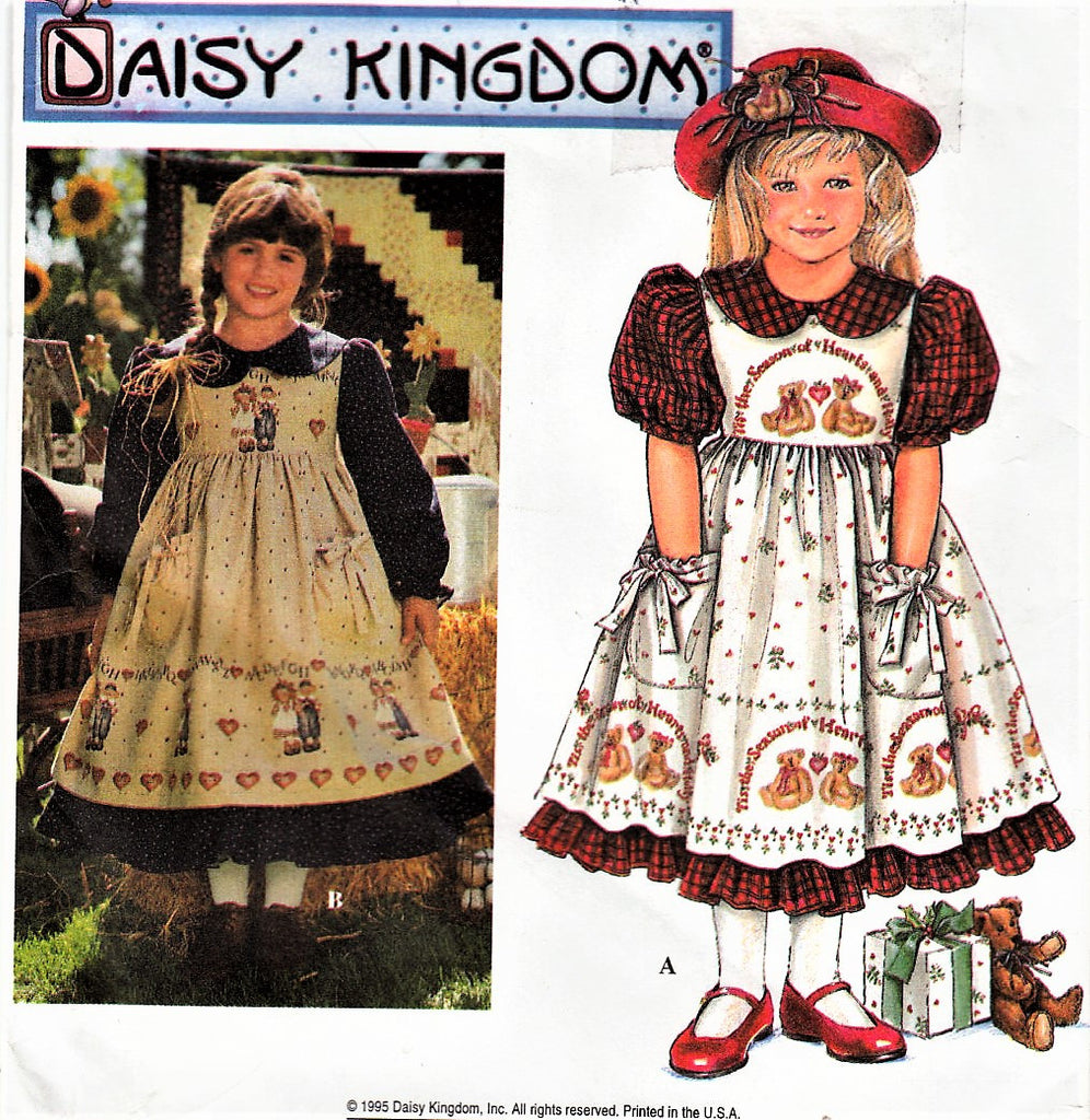 ADORABLE Vintage Daisy Kingdom Little Girls Pinafore and Dress Pattern A Vintage shop ADORABLE Vintage Daisy Kingdom Little Girls Pinafore and Dress Pattern A Vintage shop