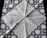 Vintage BRIDAL WEDDING Handkerchief Irish Linen WIDE Lace Austrian Hankie Special Bridal Hanky