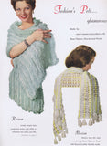 1950s Beautiful STAR Stole Book No. 103 STOLES and SHRUGS Hairpin Lace Crocheted Knitted High Fashion Patterns