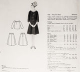 60s VOGUE PARIS Original 1535 Lanvin 2 Pc Dress Pure Elegance Bust 36 Vintage Sewing Pattern