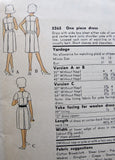 1960s Dress Pattern Vogue 5265 Classy One Piece Dress with Wide Box Pleats and Sash Bust 36 Vintage Sewing Pattern FACTORY FOLDED