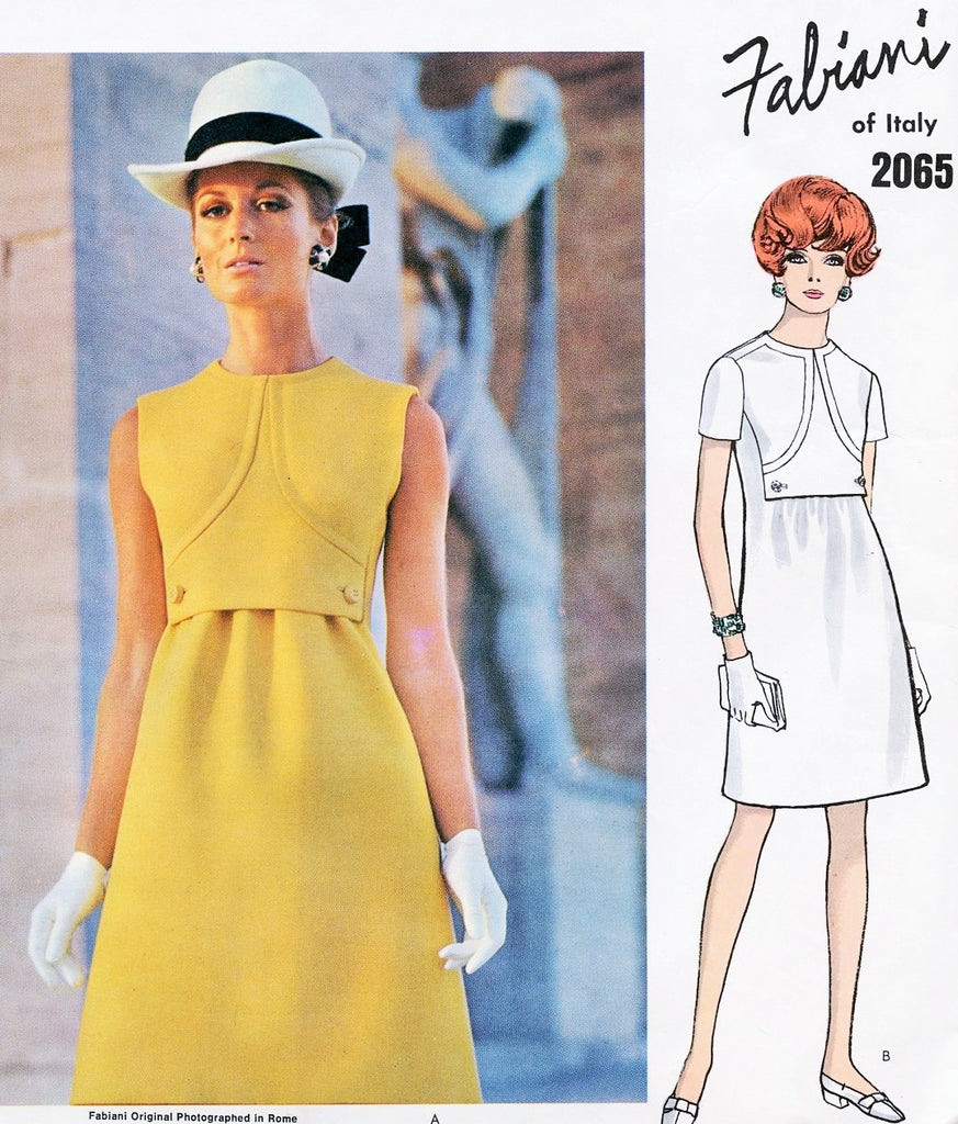 1960s Mod FABIANI Dress Pattern VOGUE Couturier Design 2065 Jewel Neck A Vintage shop 1960s Mod FABIANI Dress Pattern VOGUE Couturier Design 2065 Jewel Neck A Vintage shop